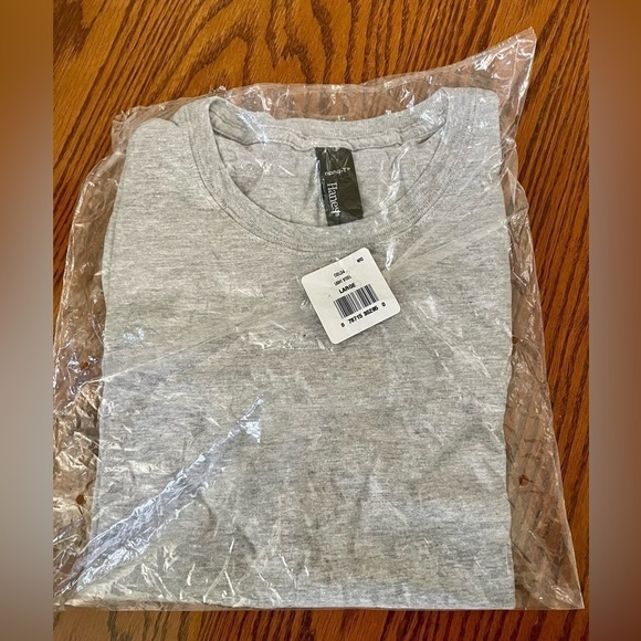 Hanes Nano- T Short Sleeve Light Steele Size Large Unisex - Picture 6 of 8